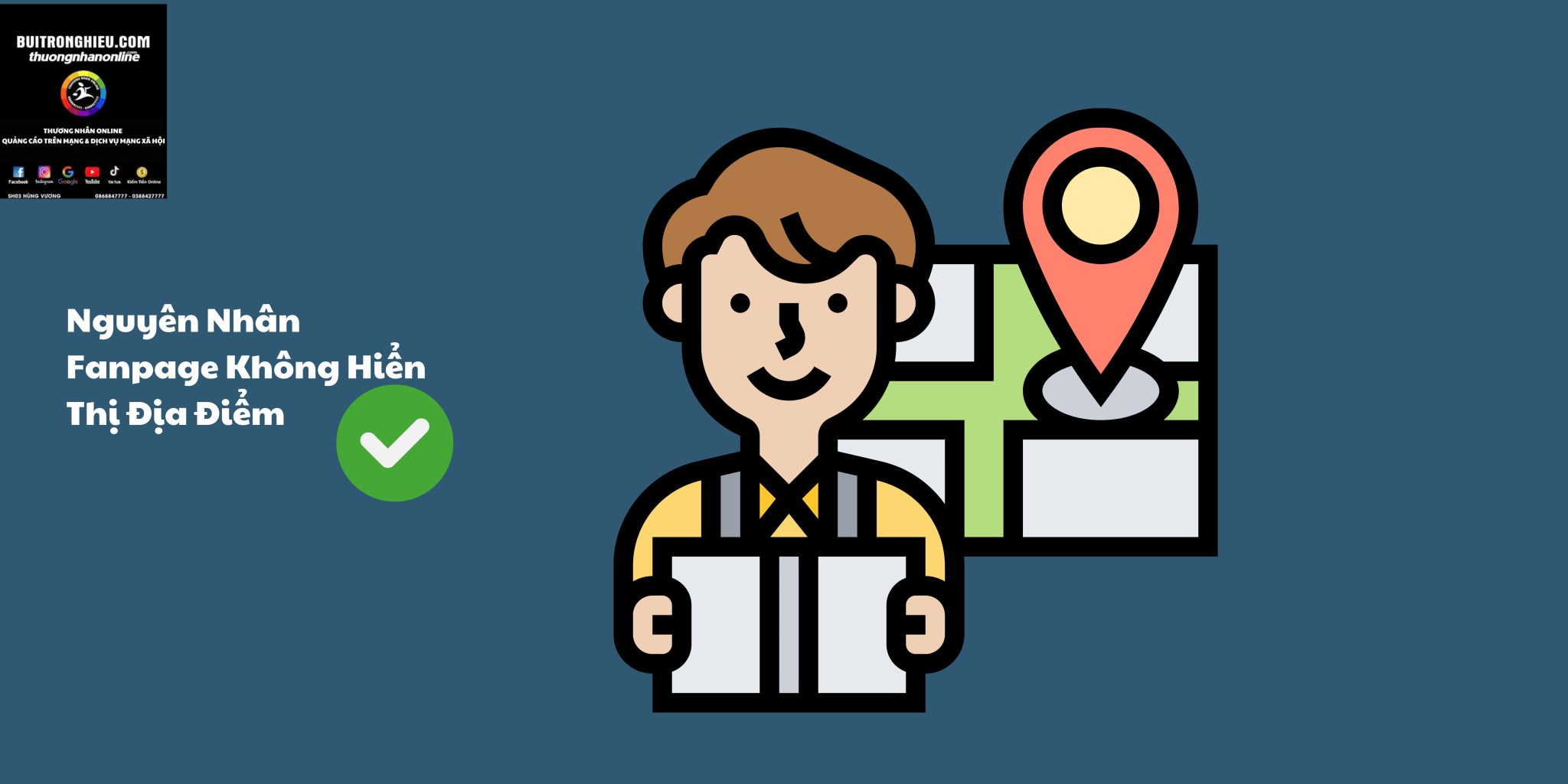 fanpage không hiển thị địa điểm check in