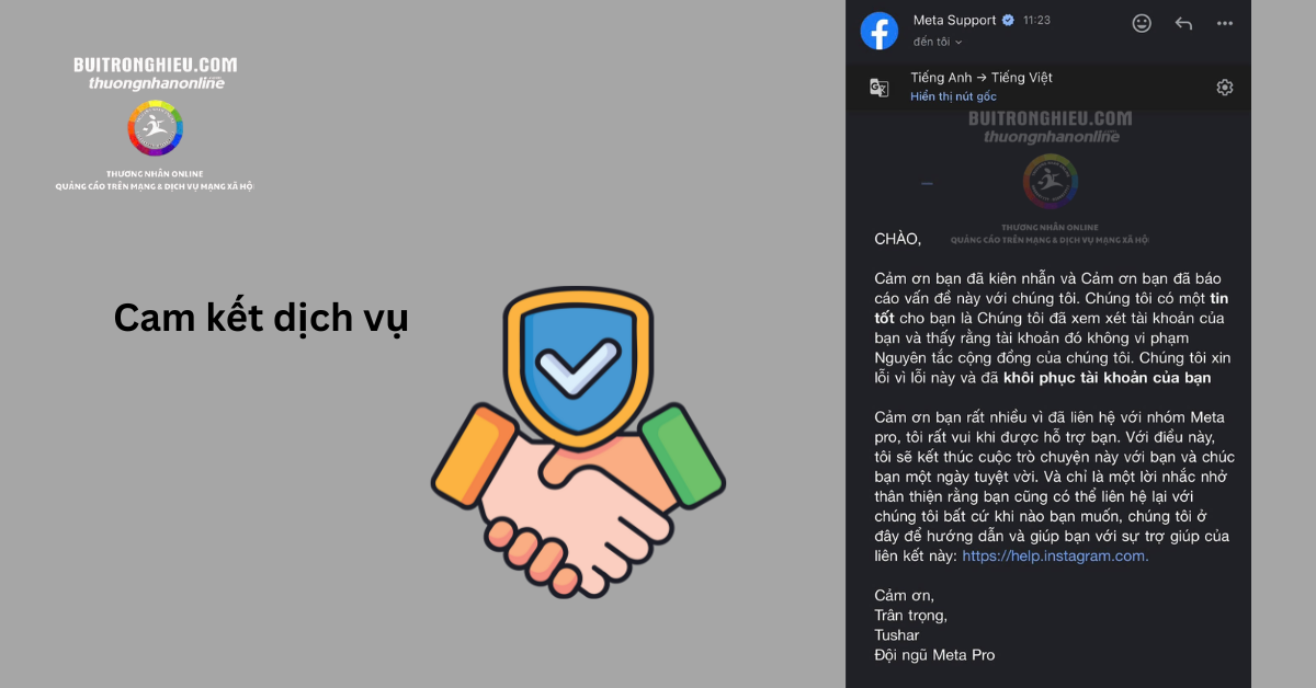 dịch vụ mở khóa Instagram uy tín