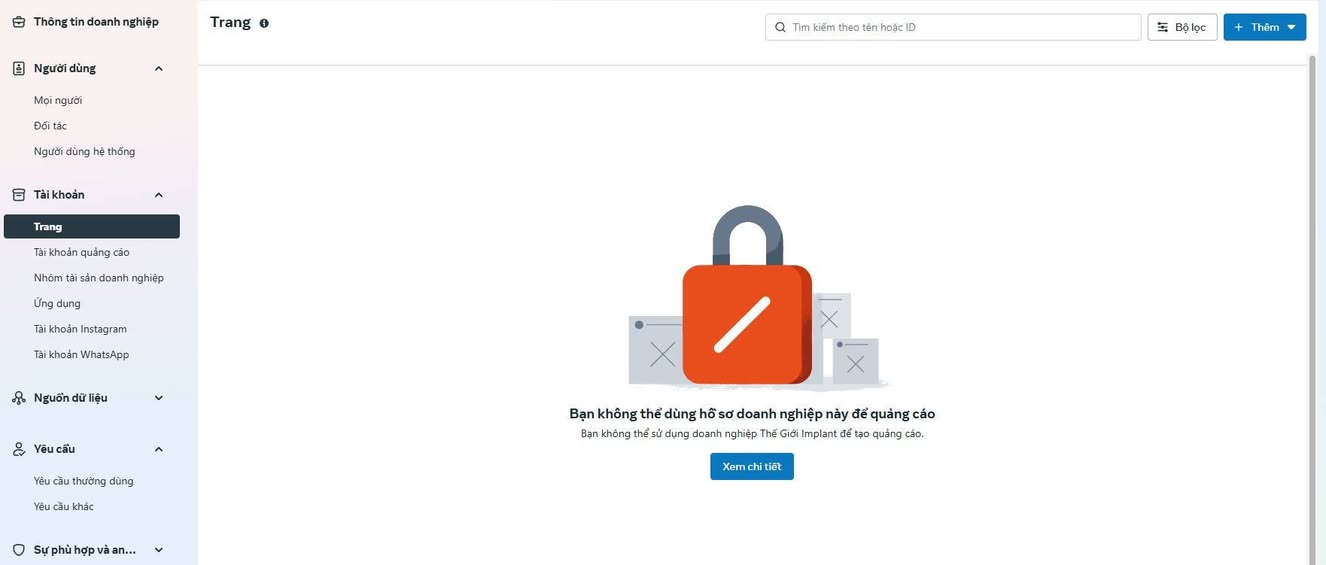 dịch vụ gỡ fanpage ra khỏi bm hạn chế quảng cáo