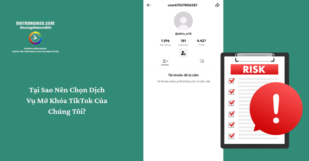 dịch vụ mở tài khoản tiktok bị cấm nhanh chóng