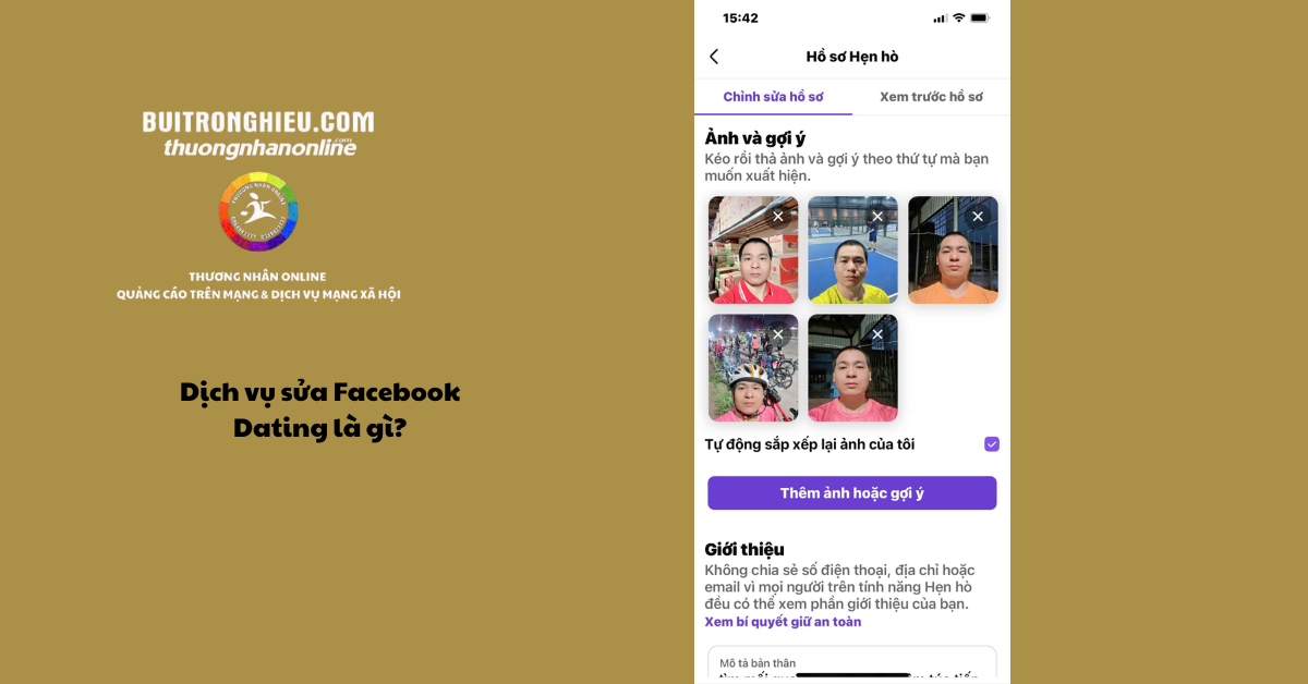 dịch vụ sửa facebook dating uy tín