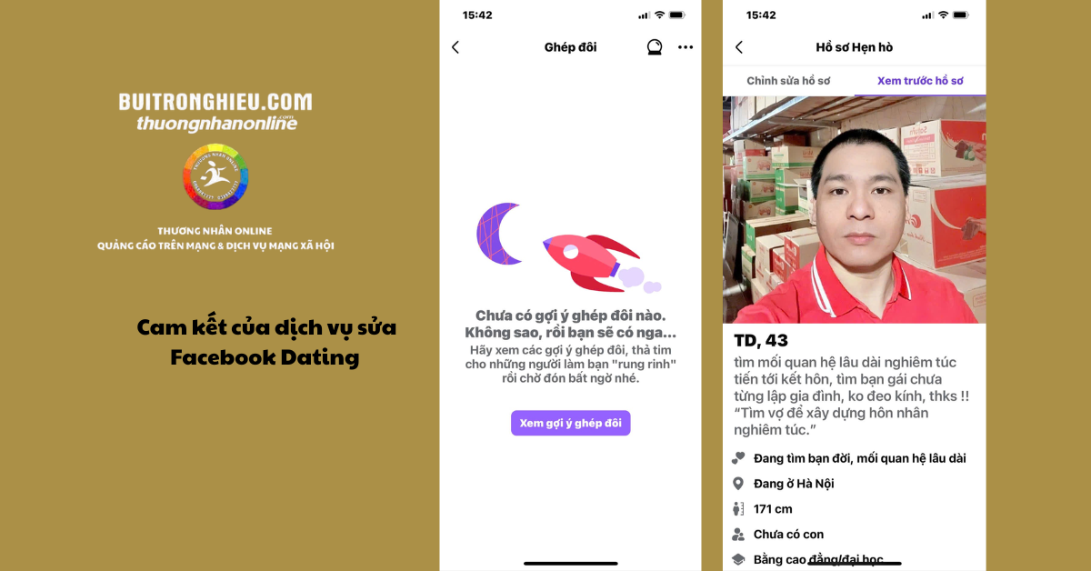 dịch vụ sửa facebook dating an toàn