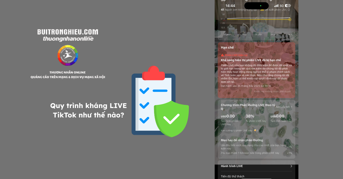 dịch vụ kháng live tiktok bị hạn chế nhanh chóng