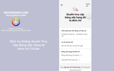 Dịch Vụ Kháng Quyền Truy Cập Bảng Xếp Hạng Bị Đình Chỉ TikTok – Uy Tín, Nhanh Chóng, Hiệu Quả