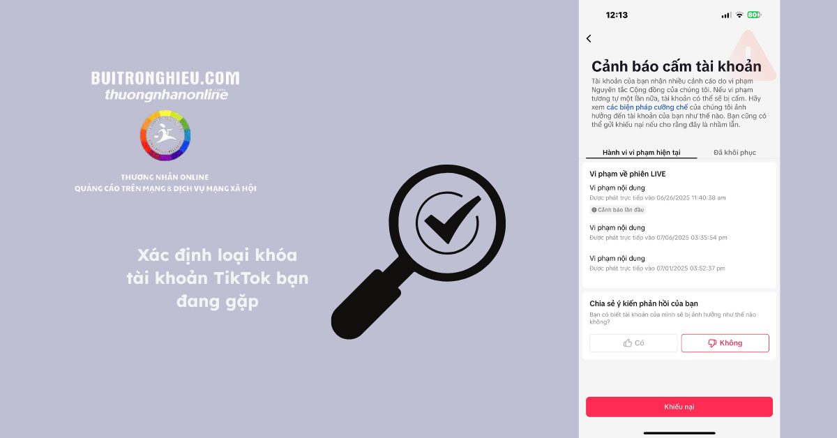 cách mở tài khoản tiktok bị đình chỉ