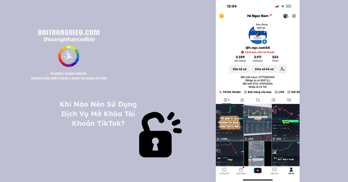 dịch vụ mở khóa tài khoản tiktok bị cấm , bị đình chỉ