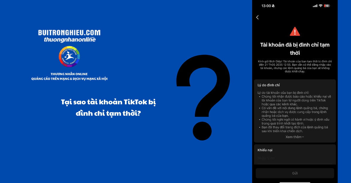 dịch vụ mở khóa tài khoản TikTok bị đình chỉ tạm thời uy tín