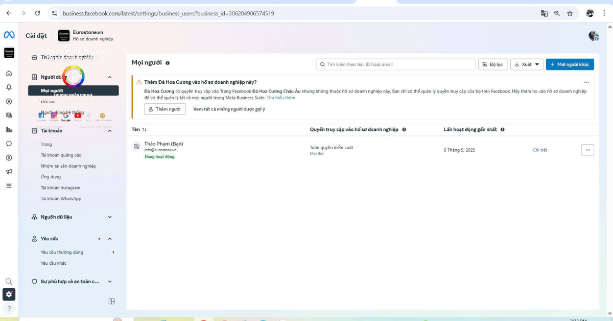 dịch vụ gỡ Fanpage ra khỏi Business Manager