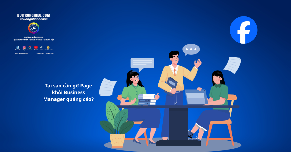 dịch vụ gỡ page khỏi business manager quảng cáo