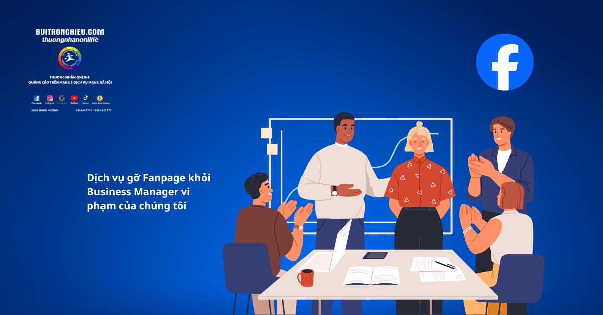 gỡ fanpage khỏi business manager vi phạm