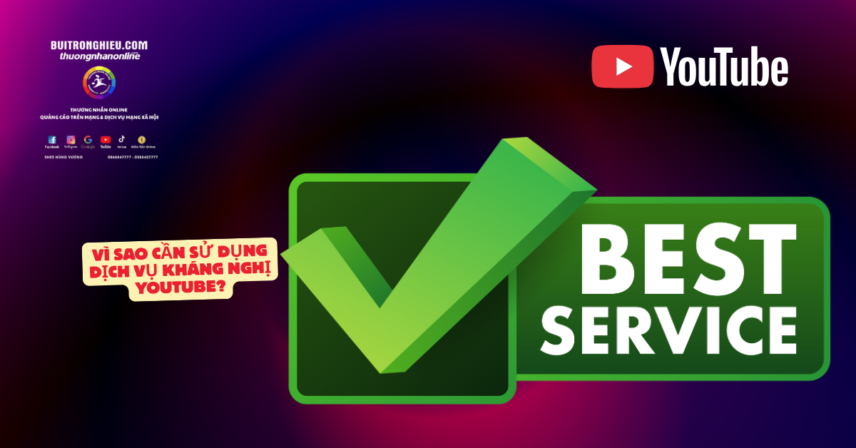 dịch vụ kháng nghị youtube uy tín