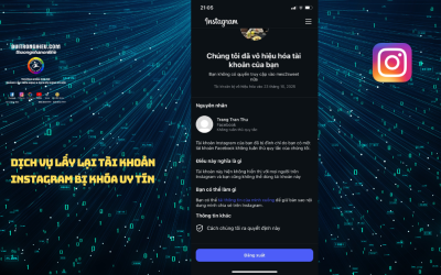 Dịch Vụ Lấy Lại Tài Khoản Instagram Bị Khóa Uy Tín