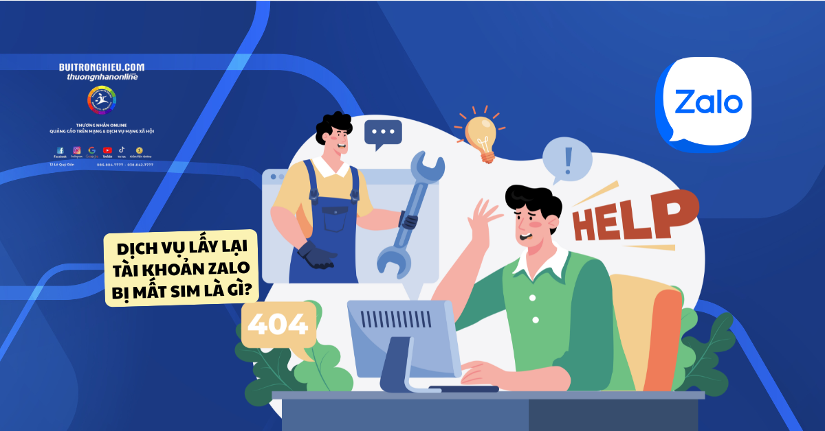 dịch vụ lấy lại tài khoản zalo bị mất sim