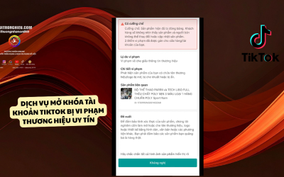 Dịch vụ mở khóa tài khoản TikTok bị vi phạm thương hiệu uy tín