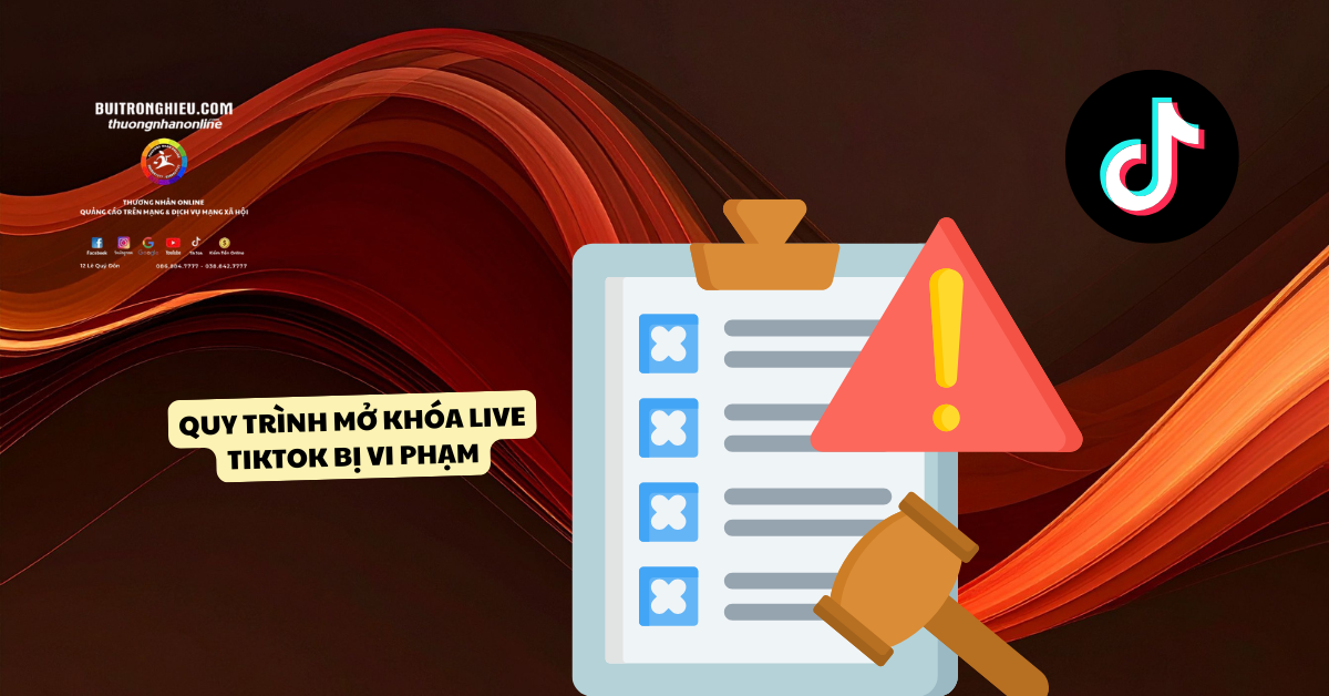 mở khóa live tiktok bị vi phạm