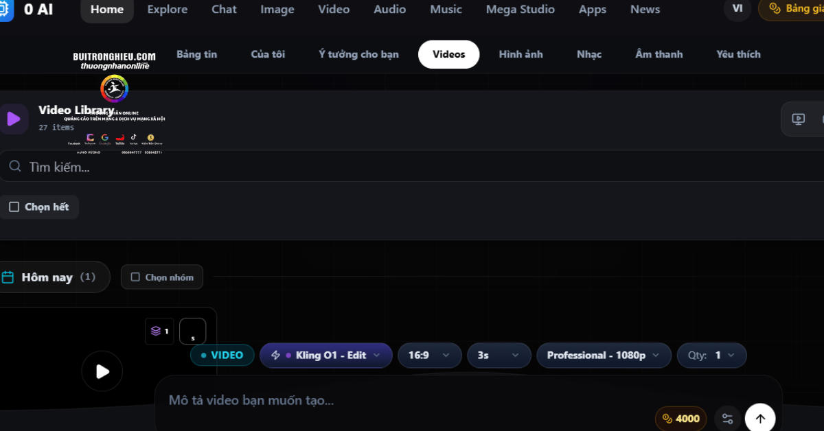 tool ai làm vidoe trọn gói uy tín