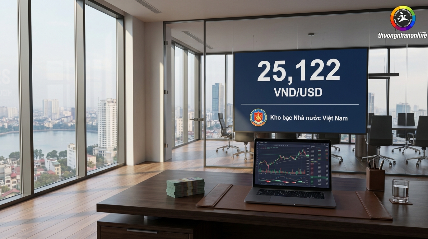 Tỷ giá hạch toán USD/VND tháng 2/2026 công bố bởi Kho bạc Nhà nước