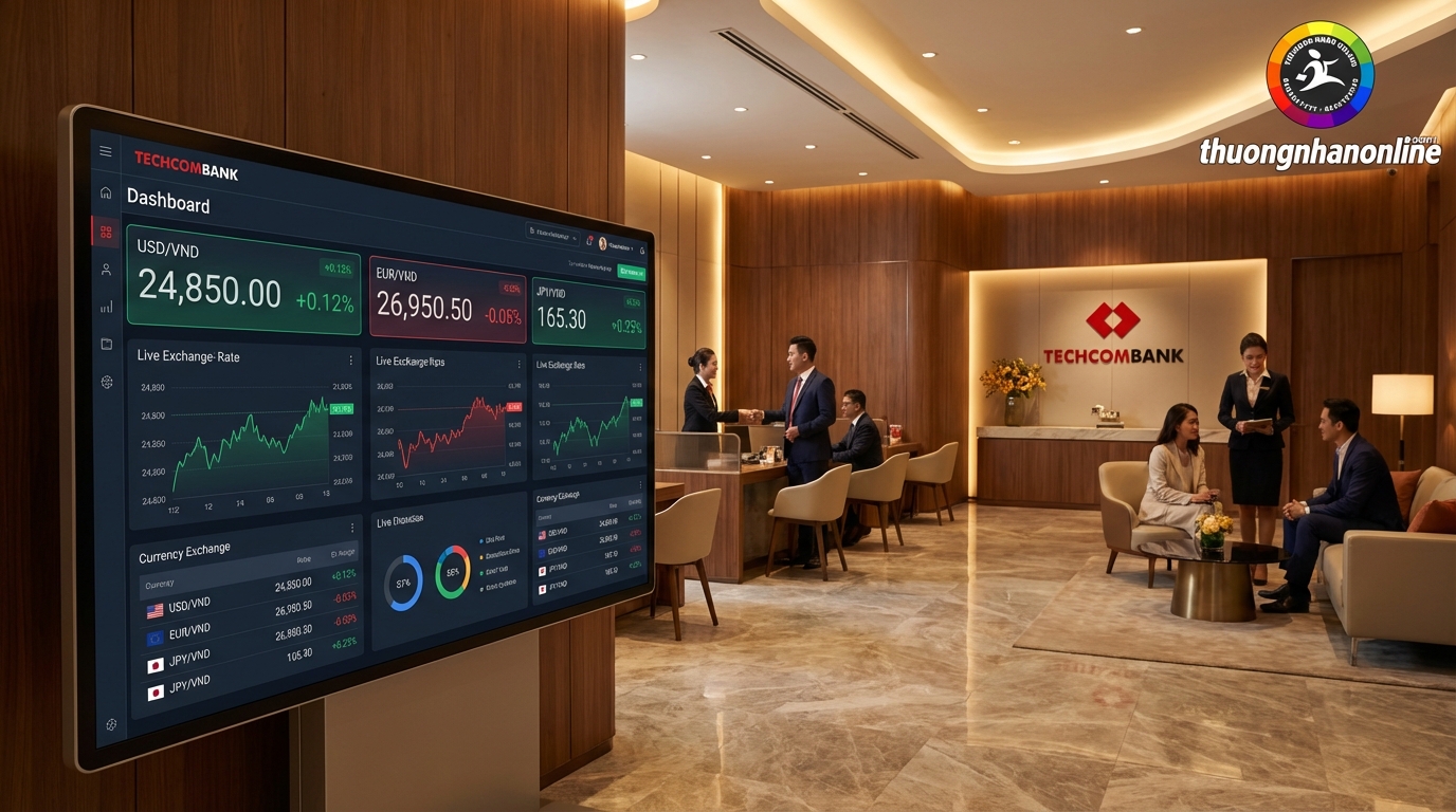 Tỷ giá ngoại tệ Techcombank hôm nay 27/02/2026