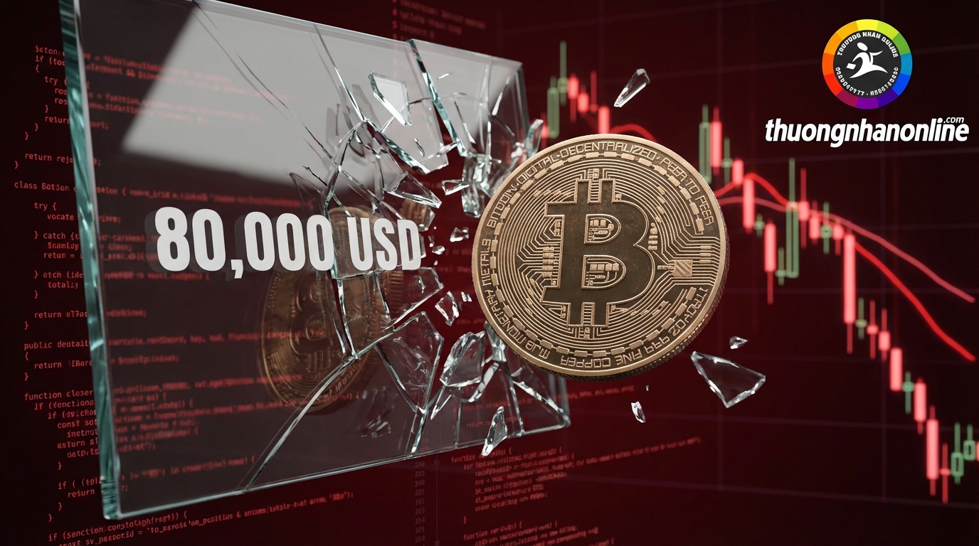 Bitcoin lao dốc xuống 76000 USD năm 2026