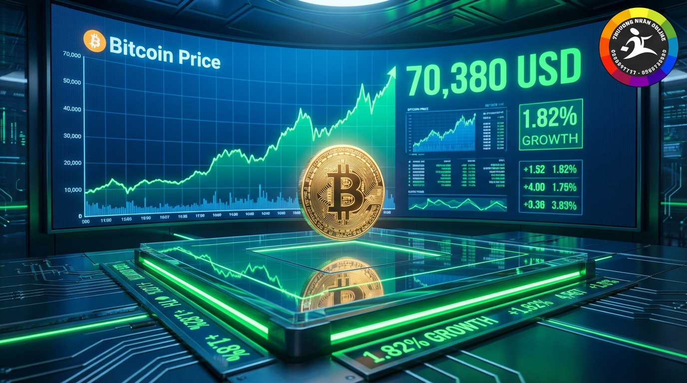 Bitcoin phục hồi mạnh mẽ vượt mốc 70.000 USD vào sáng ngày 9/2