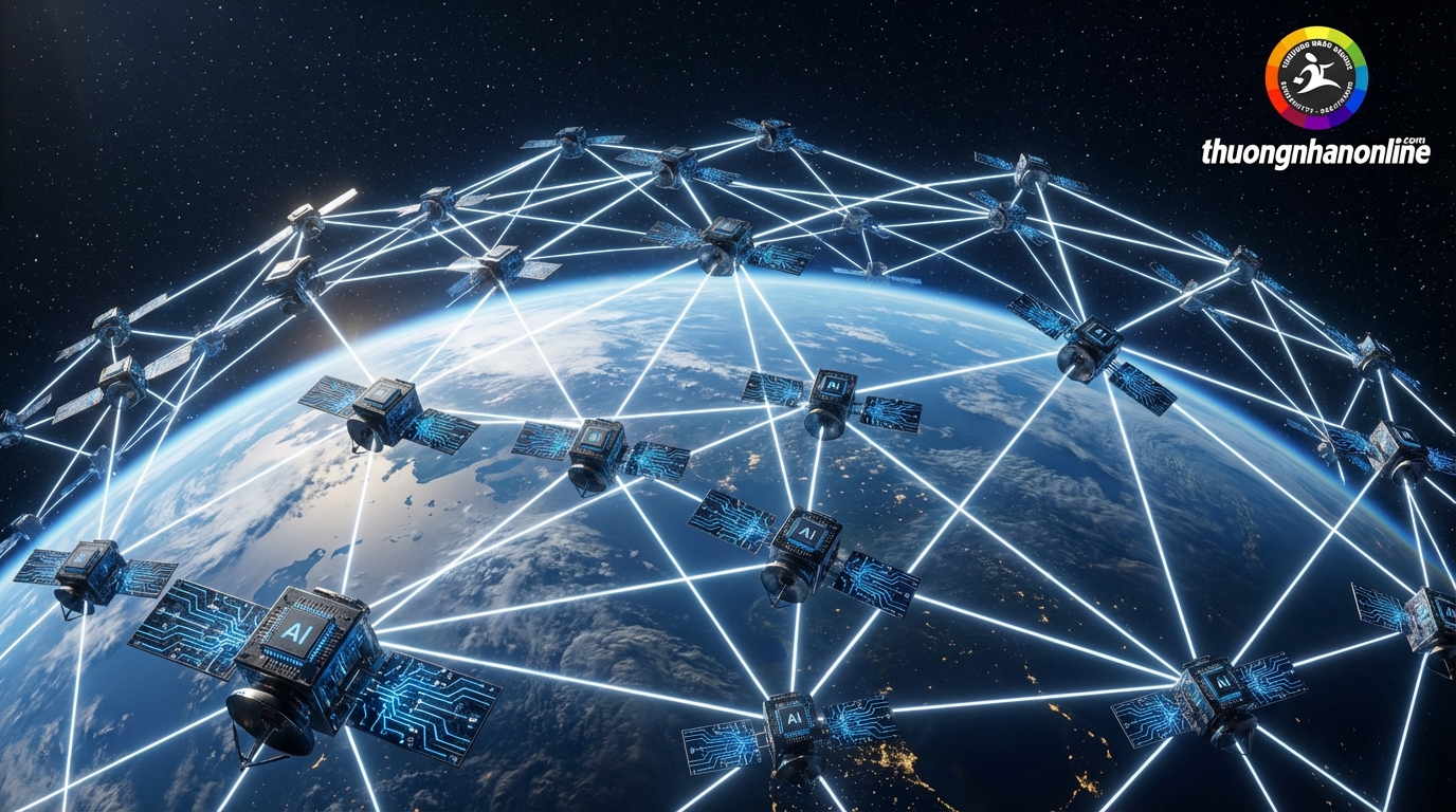 Mạng lưới triệu vệ tinh AI của SpaceX trên quỹ đạo