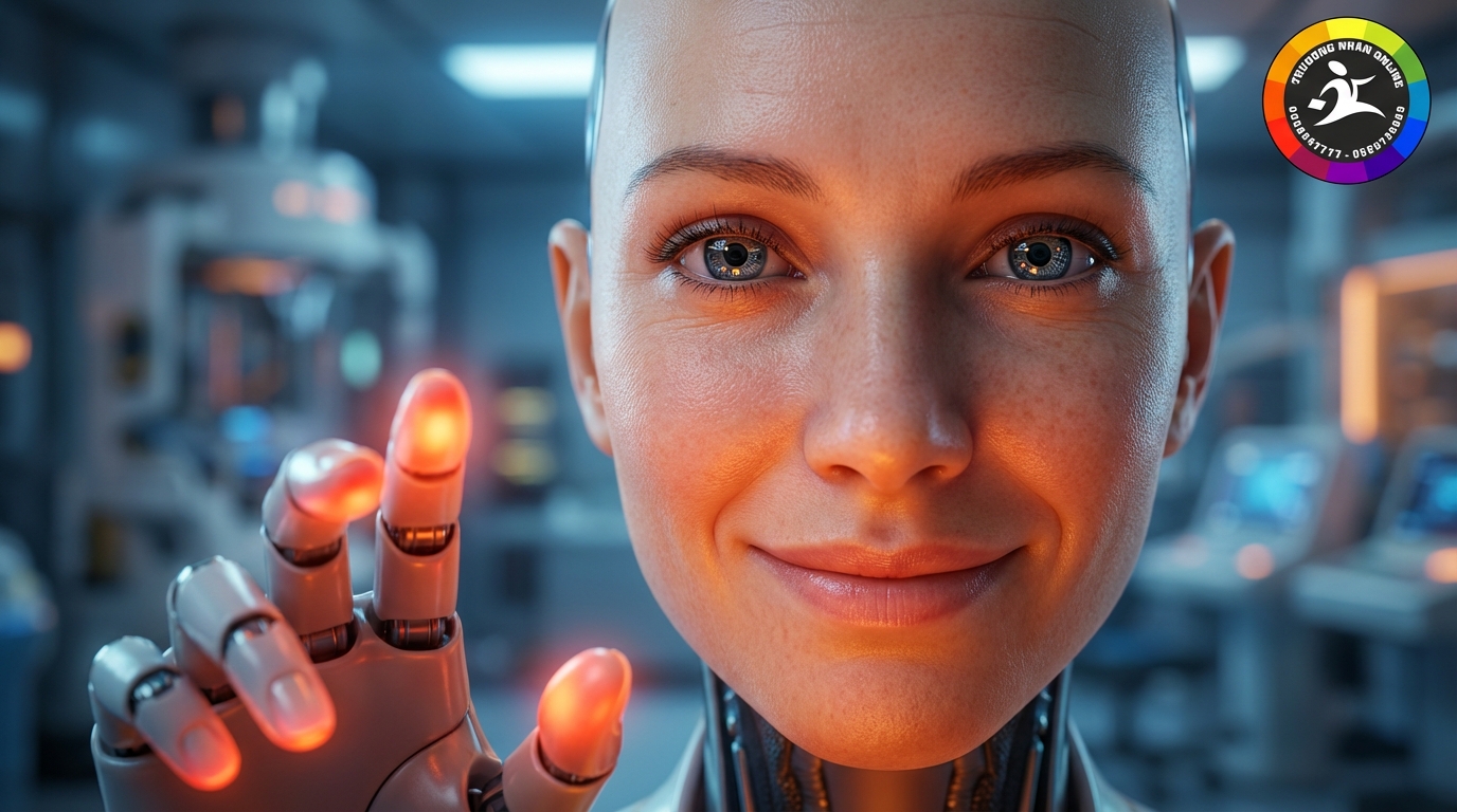 Robot AI có nhiệt độ cơ thể và biểu cảm giống người thật