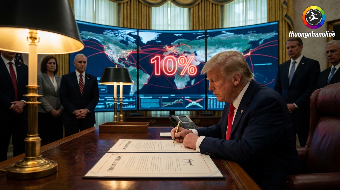 Tổng thống Trump ký sắc lệnh áp thuế toàn cầu 10%