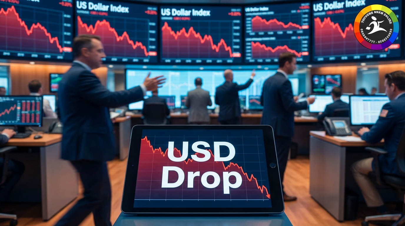 Biểu đồ đồng USD suy giảm trên thị trường tài chính