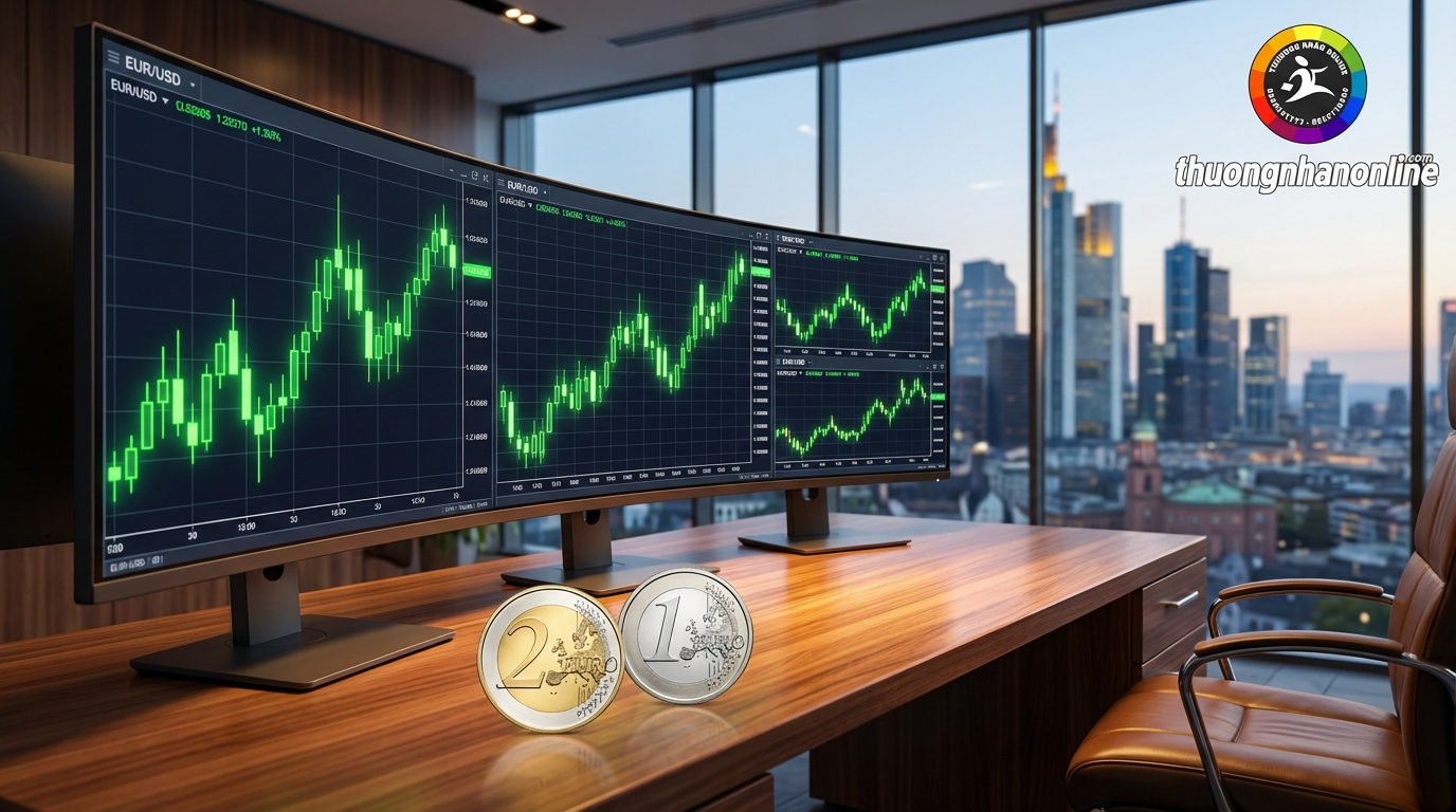 Biểu đồ phân tích kỹ thuật cặp tiền EUR/USD phục hồi lên ngưỡng 1.1860