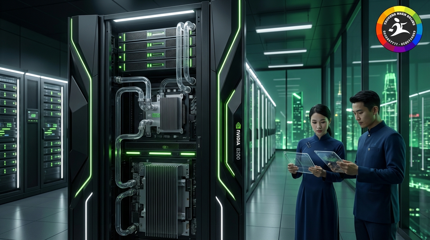 Siêu máy tính NVIDIA DGX B200 tại trung tâm dữ liệu Viettel
