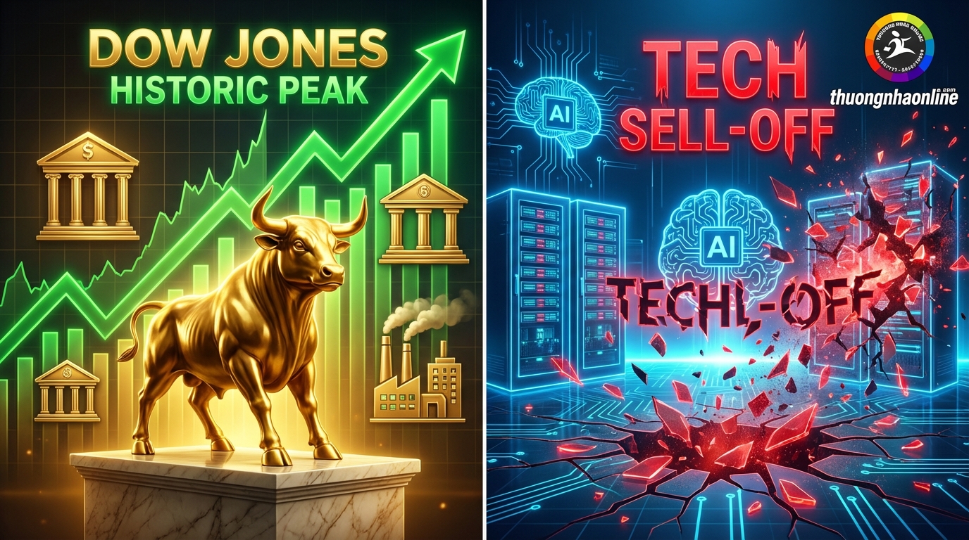 Dow Jones vs Tech Stocks AI