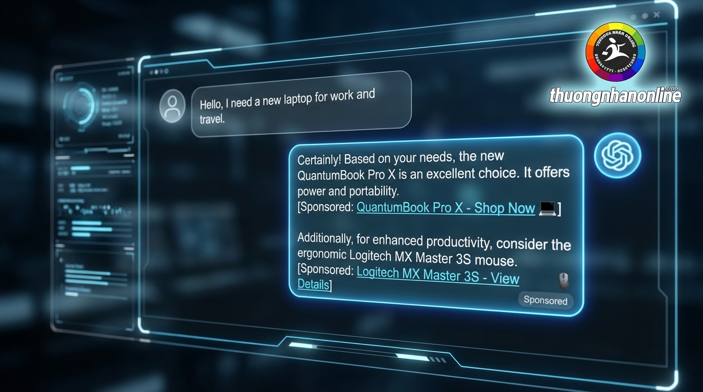 OpenAI tích hợp quảng cáo vào ChatGPT
