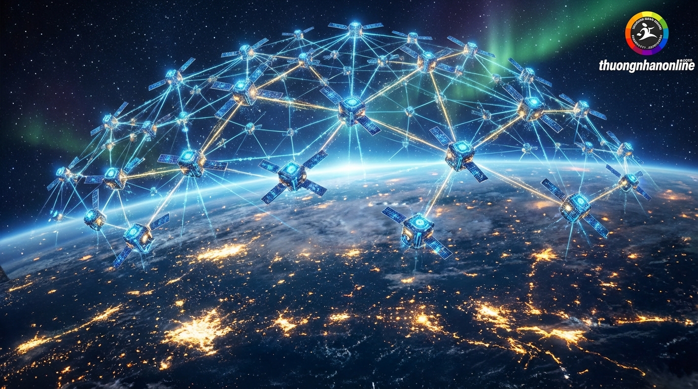 SpaceX AI Satellites Orbiting Earth