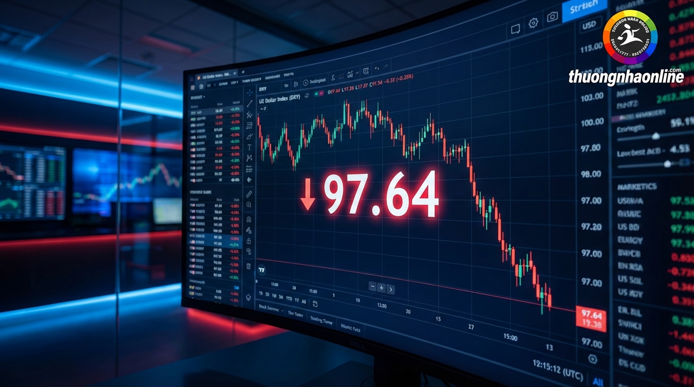 Chỉ số US Dollar Index DXY giảm điểm trên thị trường tài chính