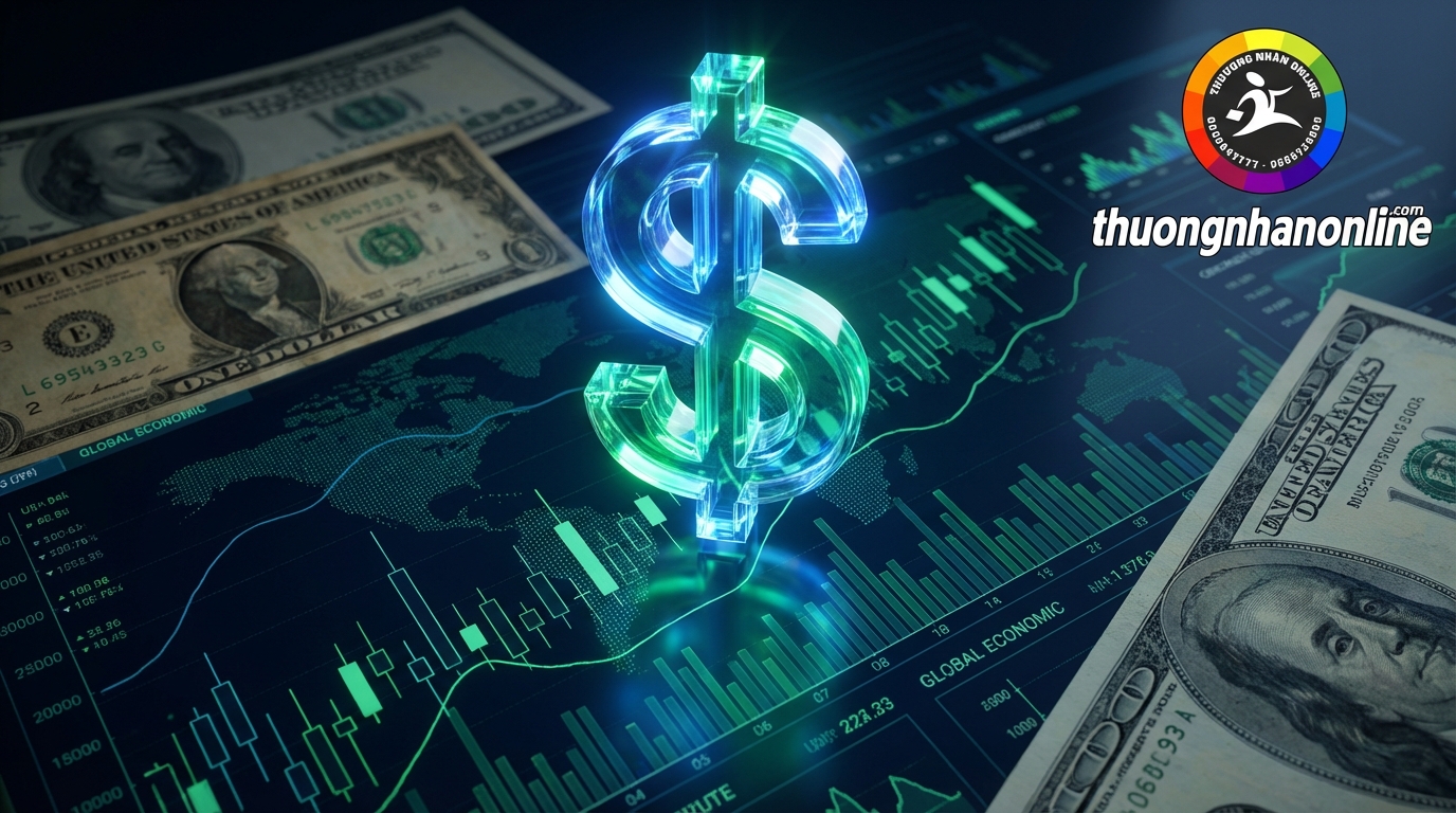 Biểu đồ biến động giá trị đồng USD trên thị trường tài chính quốc tế