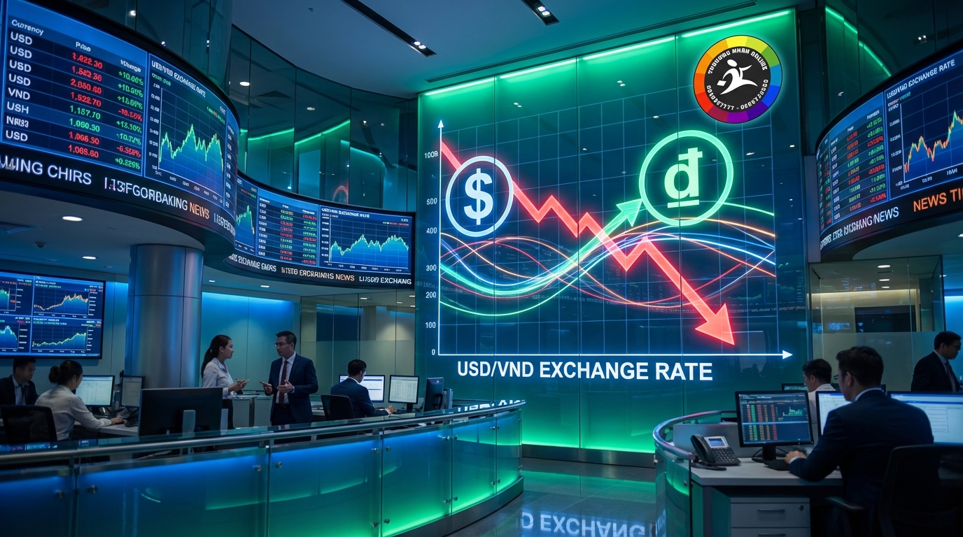 Tỷ giá USD trung tâm giảm sâu đầu năm 2026
