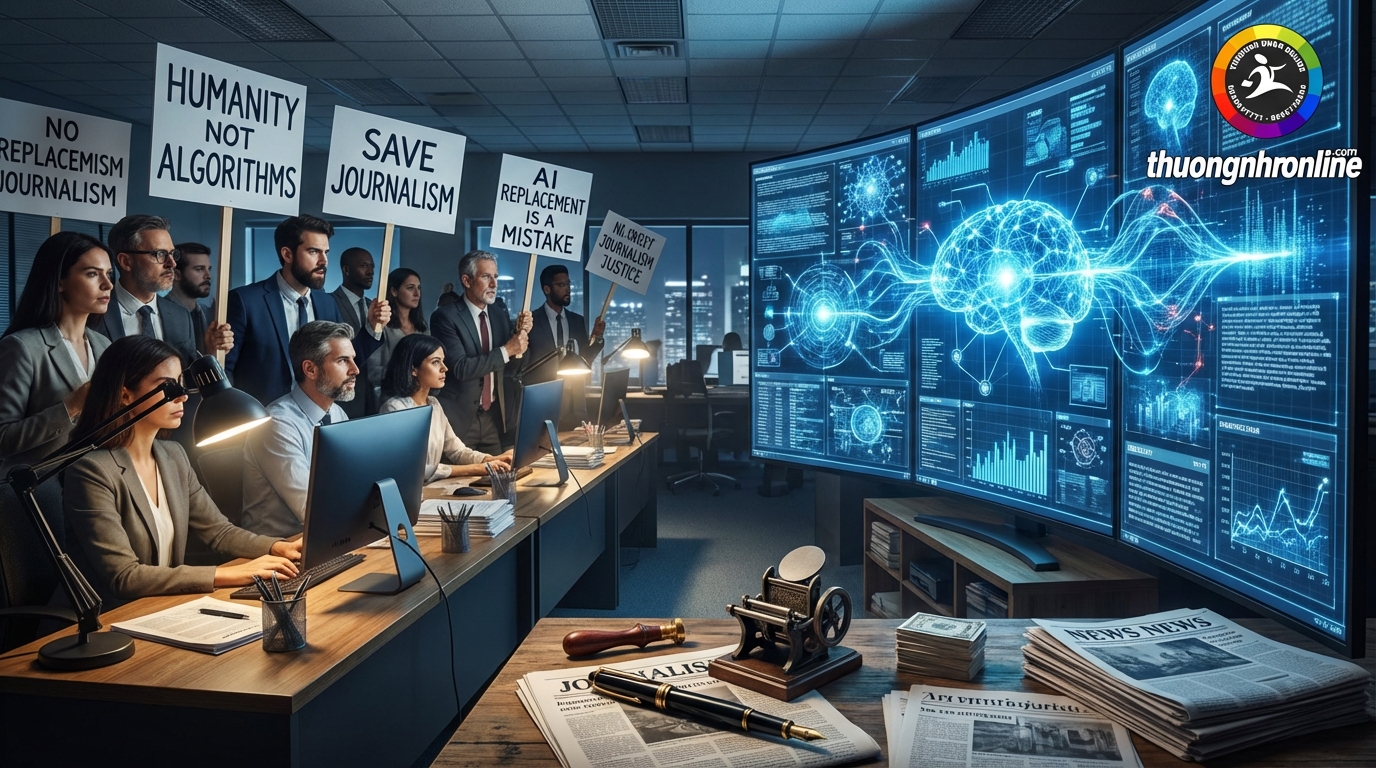 Cuộc chiến AI trong ngành báo chí Mỹ