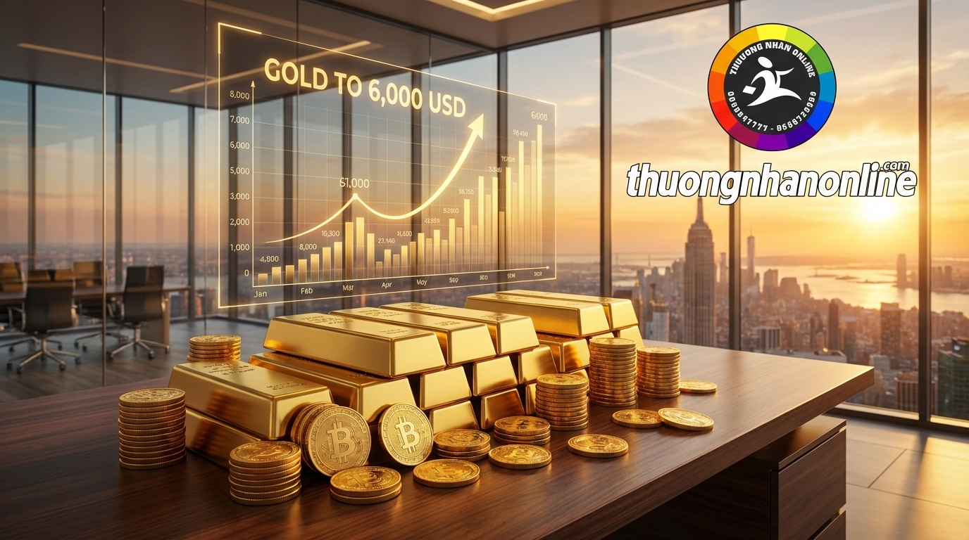 Dự báo giá vàng UOB 6000 USD