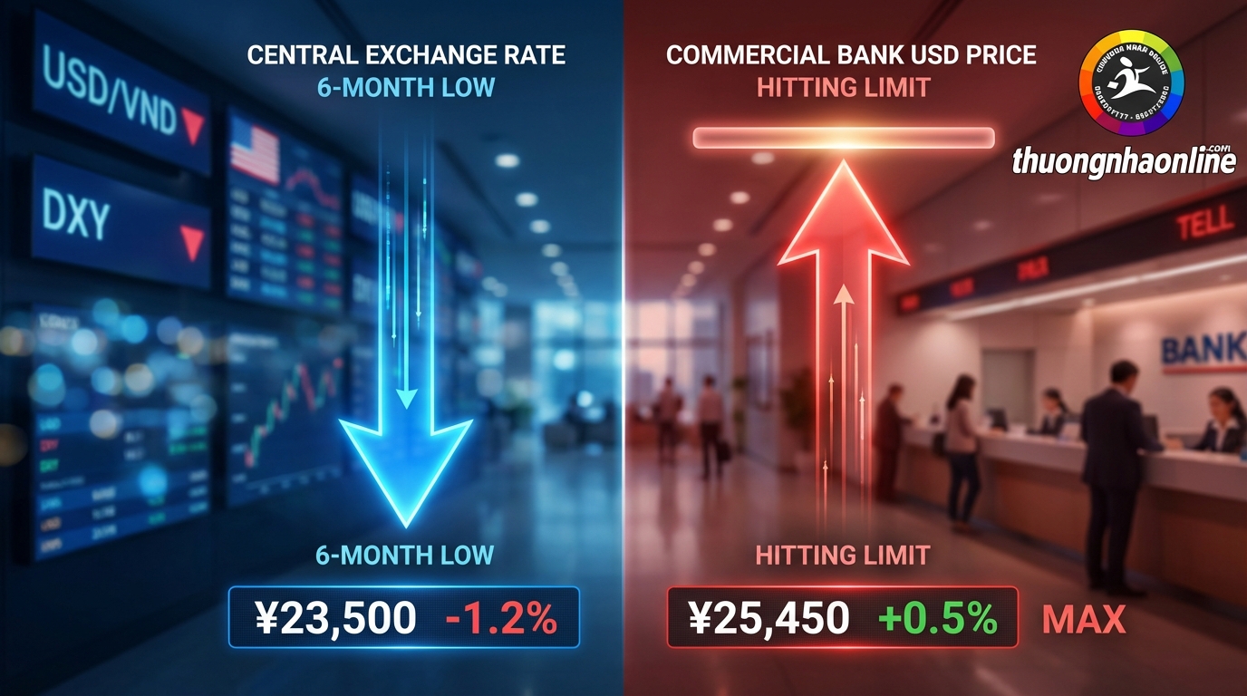 Nghịch lý tỷ giá trung tâm và giá USD tại ngân hàng thương mại