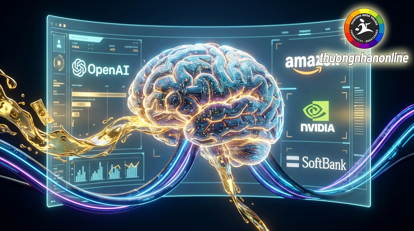 OpenAI huy động 110 tỷ USD từ Amazon NVIDIA và SoftBank