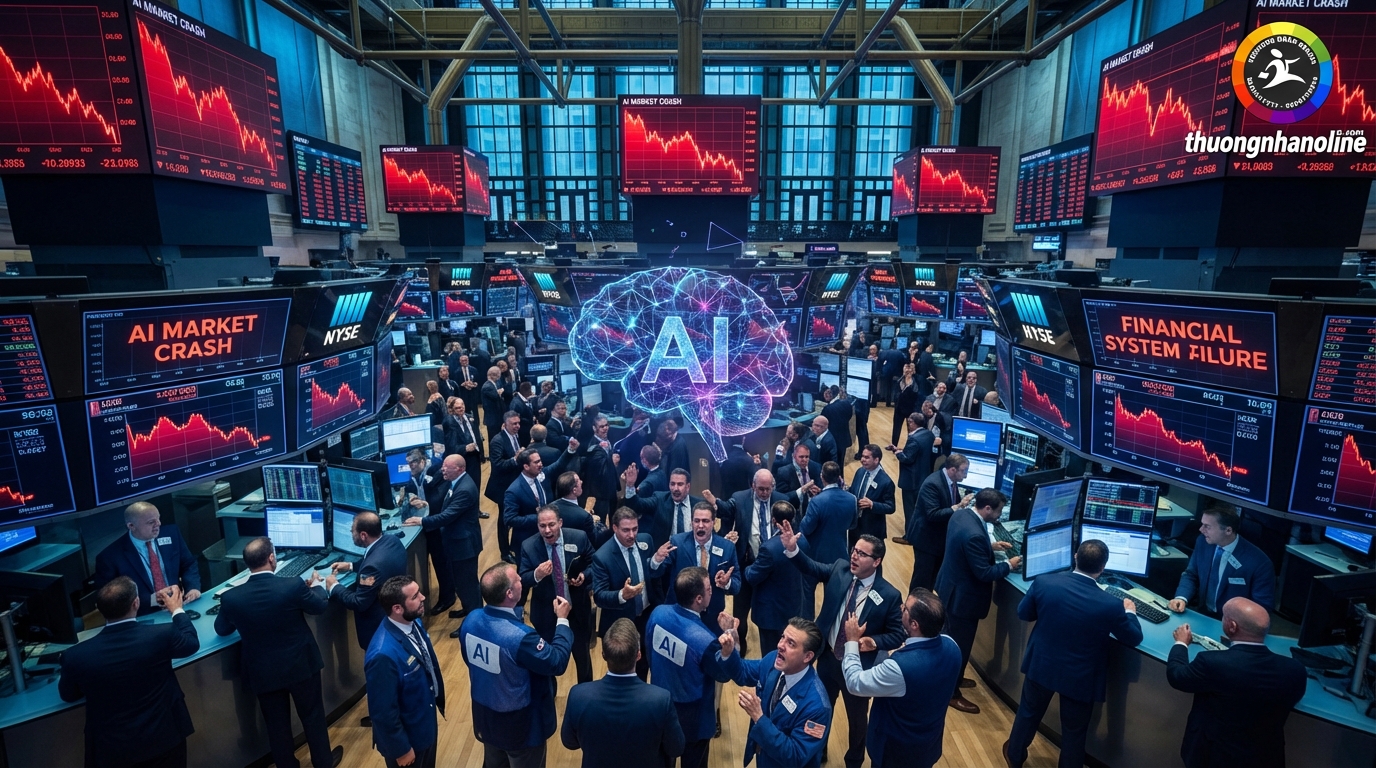 Thị trường chứng khoán Mỹ tháng 2 năm 2026 lao dốc do lạm phát và lo ngại AI