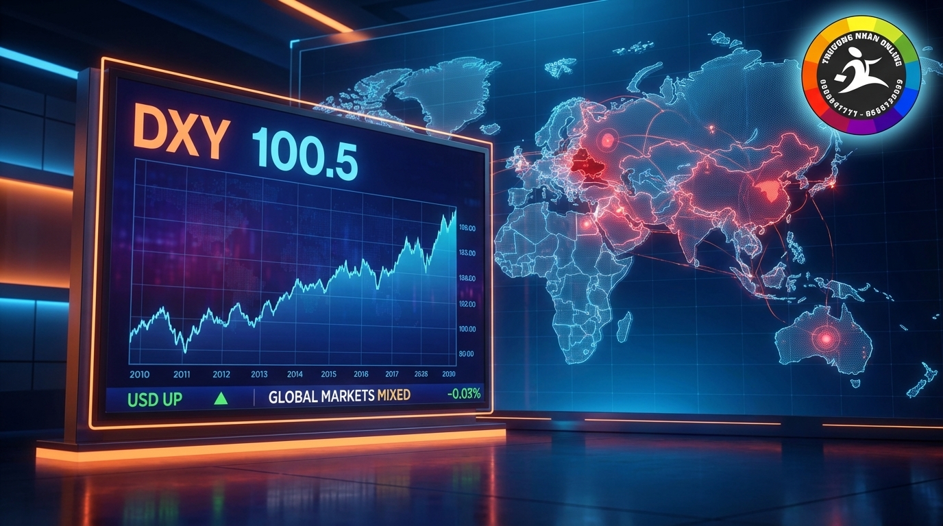 Biểu đồ chỉ số USD Index DXY đạt mốc 100,5 điểm năm 2026