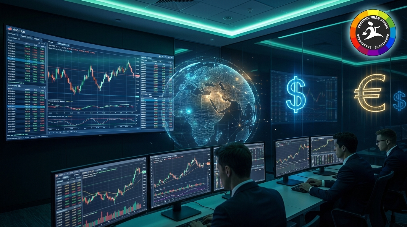 Biểu đồ biến động đồng USD và Euro trên thị trường tài chính