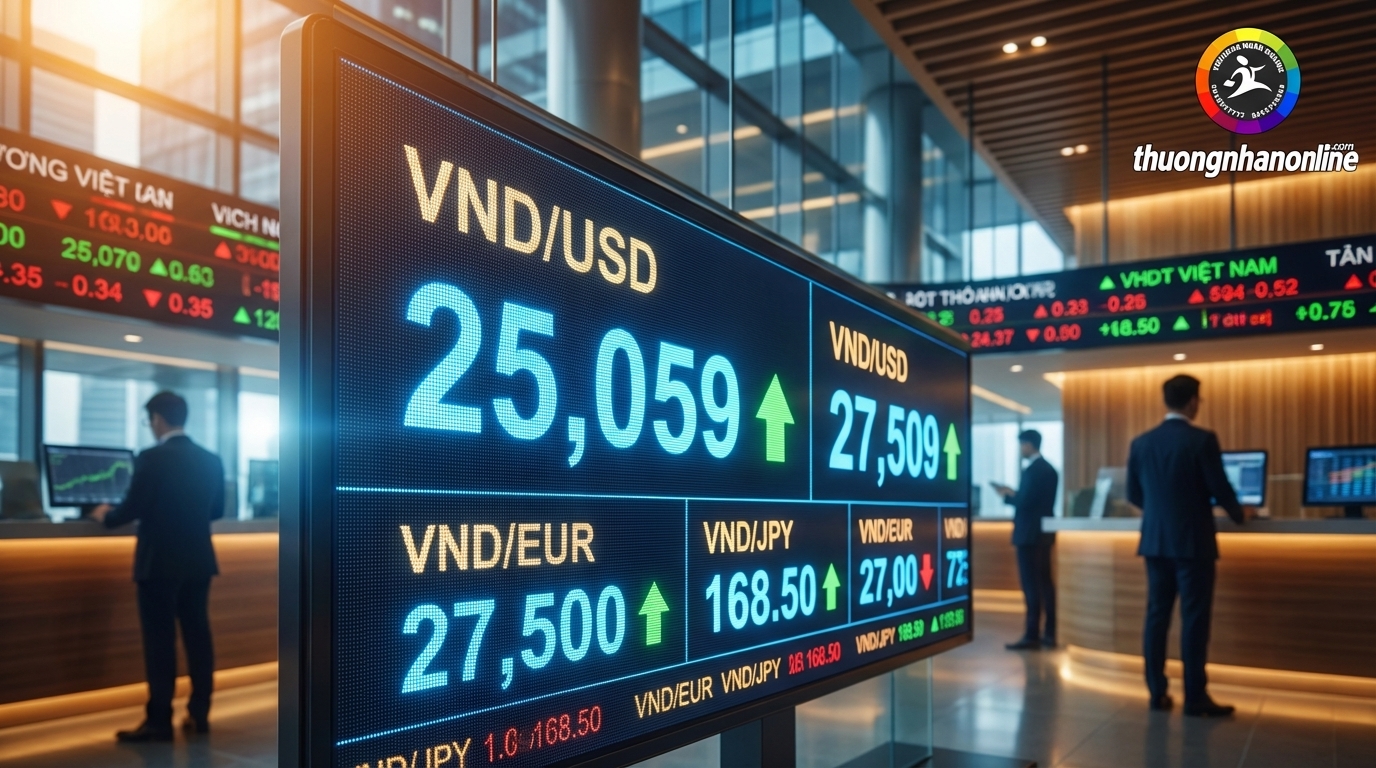 Biểu đồ tỷ giá trung tâm USD/VND tại Việt Nam năm 2026