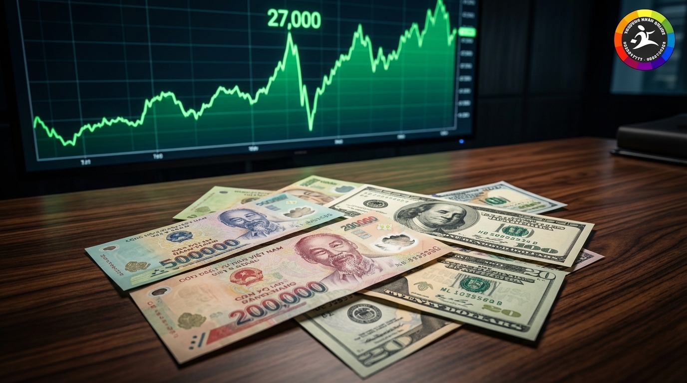 Tỷ giá USD tự do vượt mốc 27.000 đồng