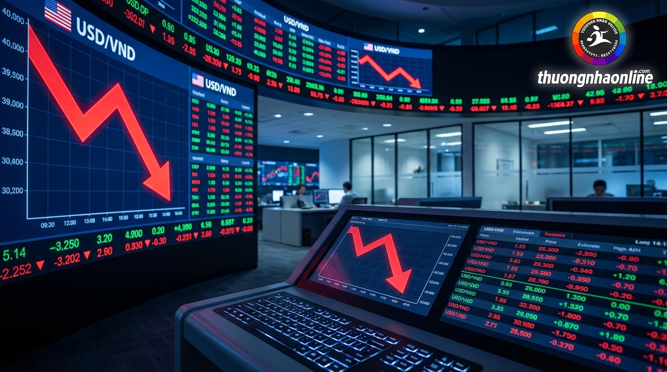 Tỷ giá USD/VND giảm mạnh trên thị trường tài chính năm 2026