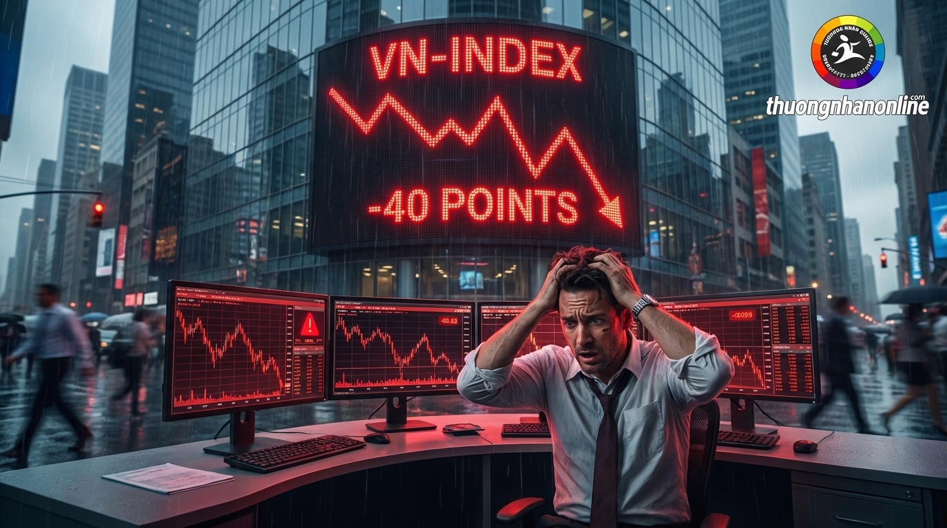 VN-Index giảm điểm mạnh phiên 6/3/2026