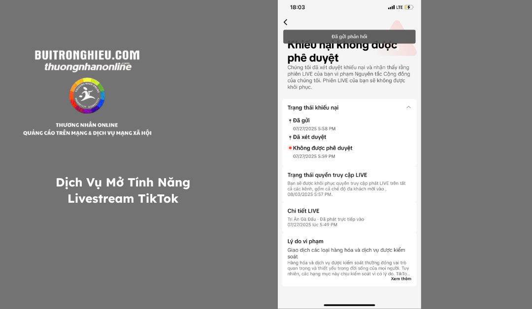 Dịch Vụ Mở Tính Năng Livestream TikTok Uy Tín