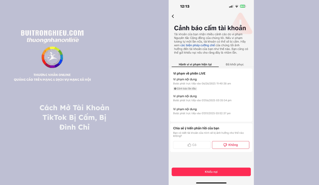 Cách Mở Tài Khoản TikTok Bị Cấm, Bị Đình Chỉ Nhanh Chóng và Hiệu Quả