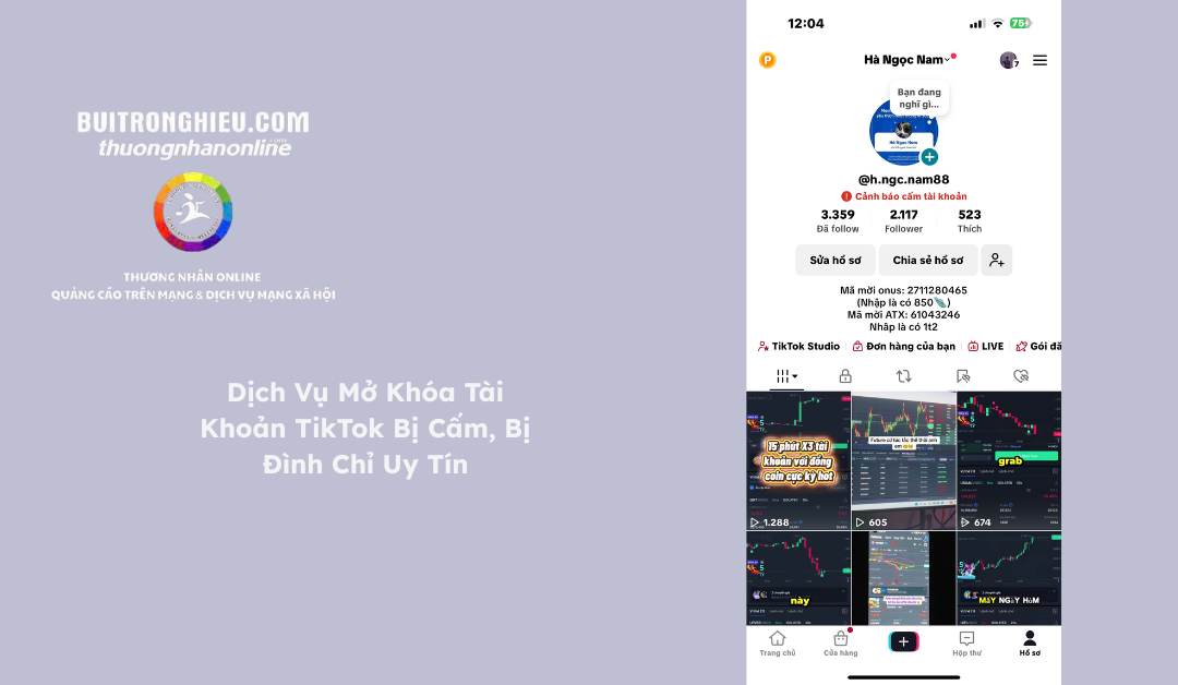 dịch vụ mở khóa tài khoản tiktok bị cấm